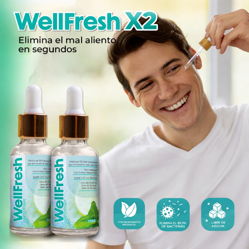 Elimina el Mal Aliento Well Fresh 2x1