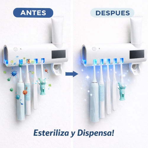 Dispensador Crema Dental Eliminador de Bacterias